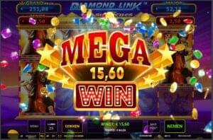Diamond link oasis riches greentube mega win