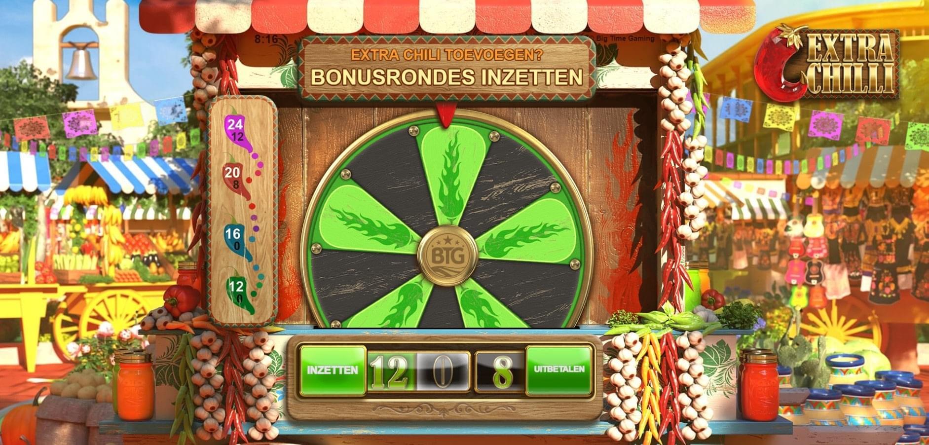 Extra chilli big time gaming bonus spellen gokken in rad