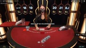 Lightning blackjack evolution play