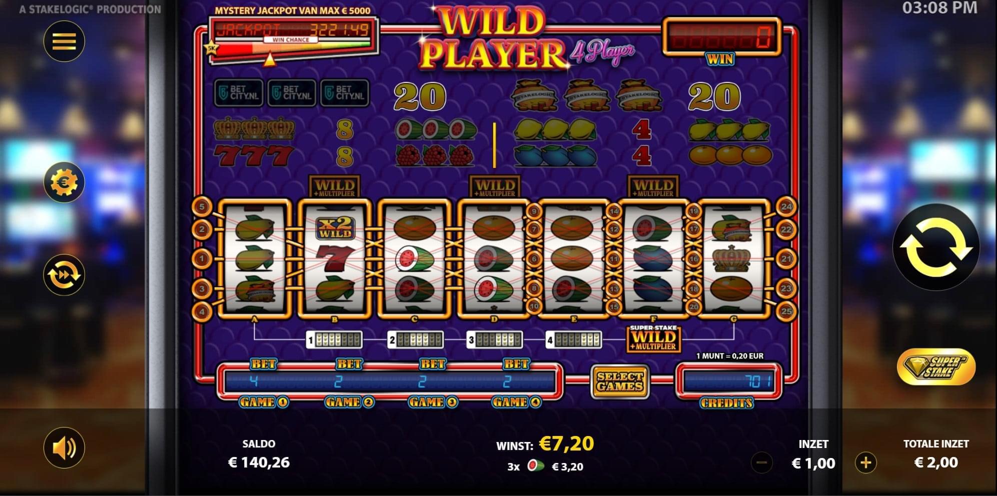 Stakelogic wild player 4 player betcity base game