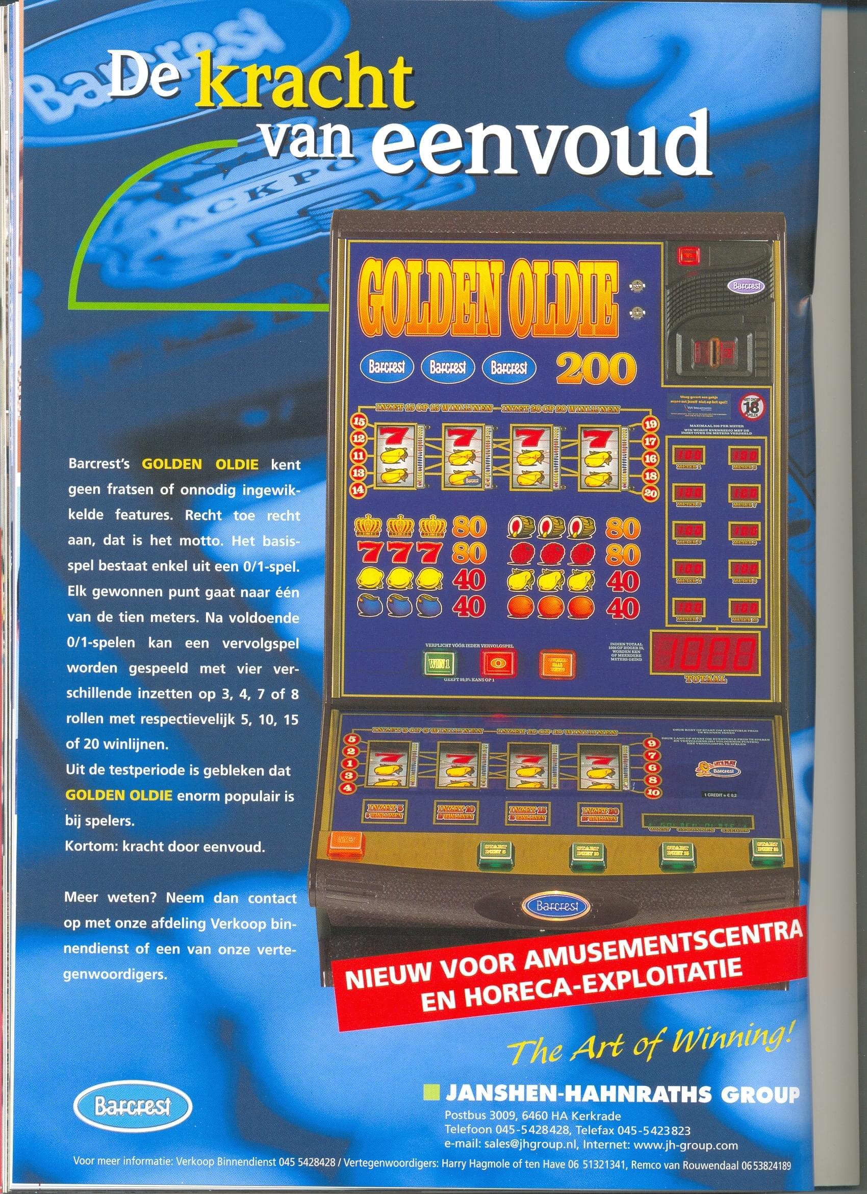 Barcrest golden oldie 2002