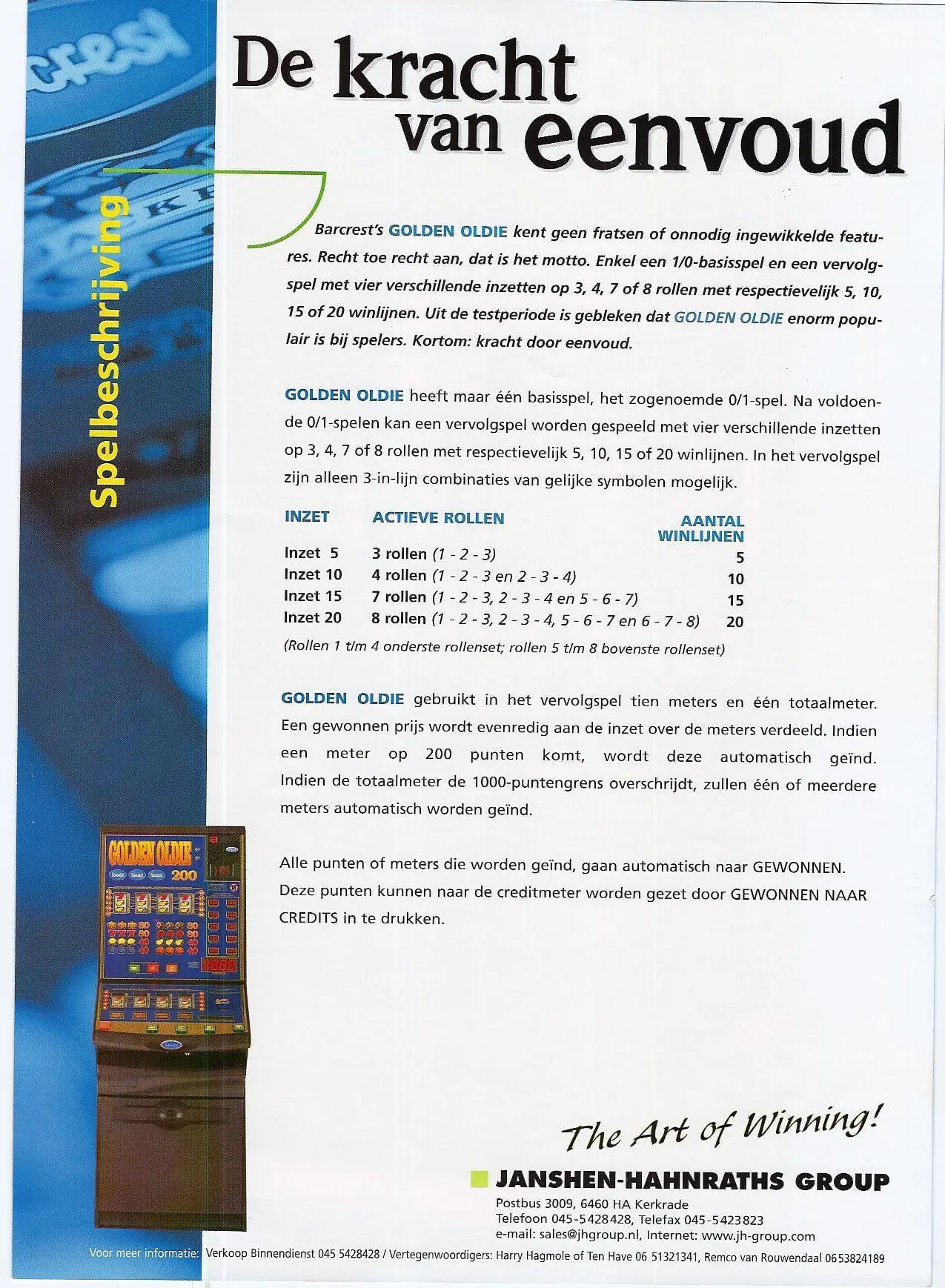 Barcrest golden oldie 2002