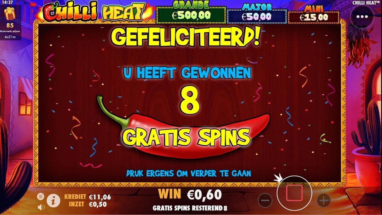 Free spins chilli heat