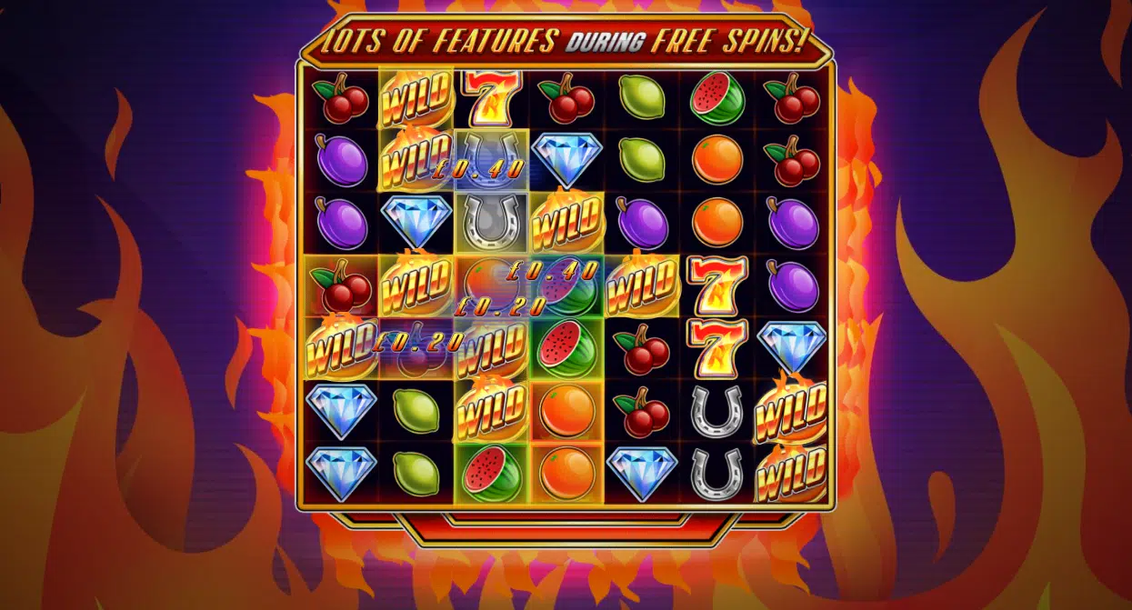 Blazing clusters base game wild