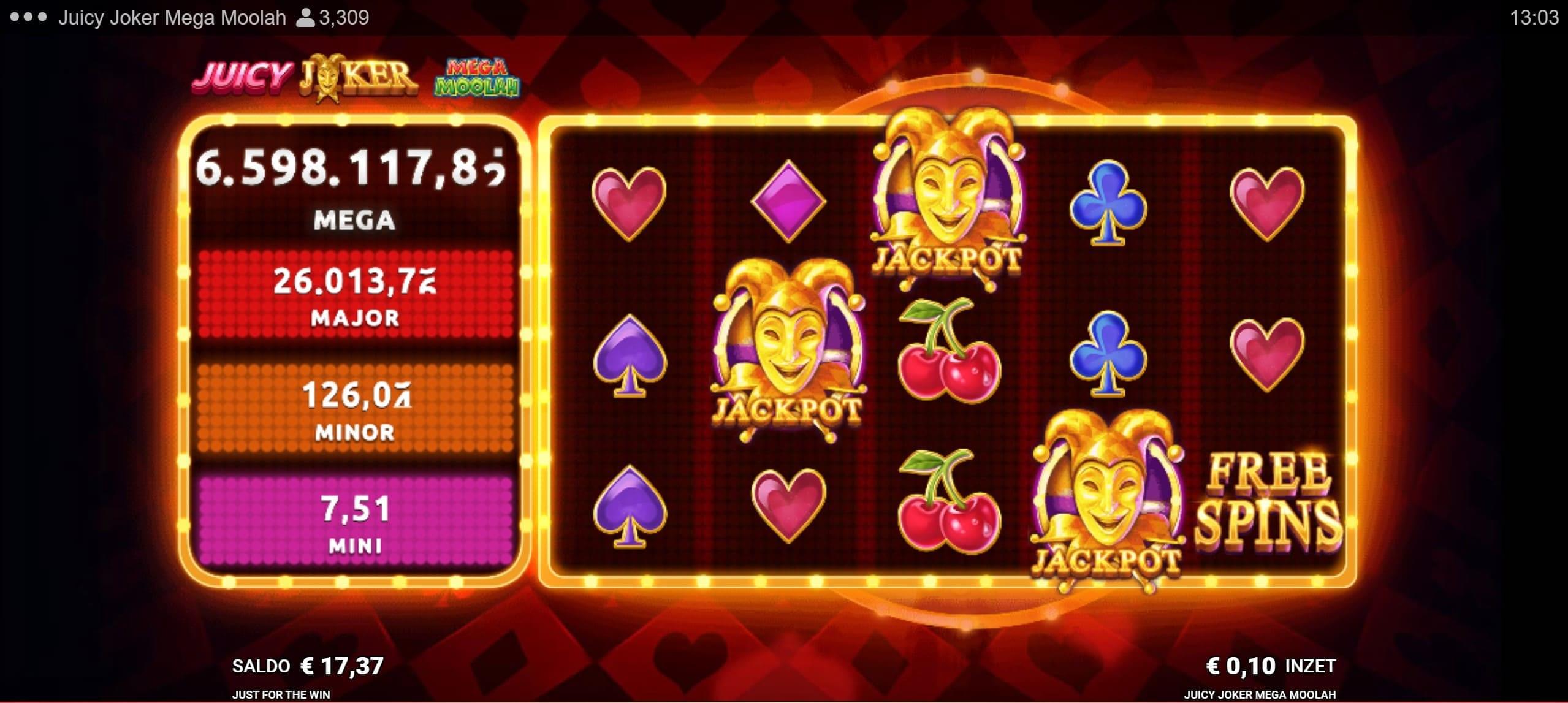 Juicy joker mega moolah