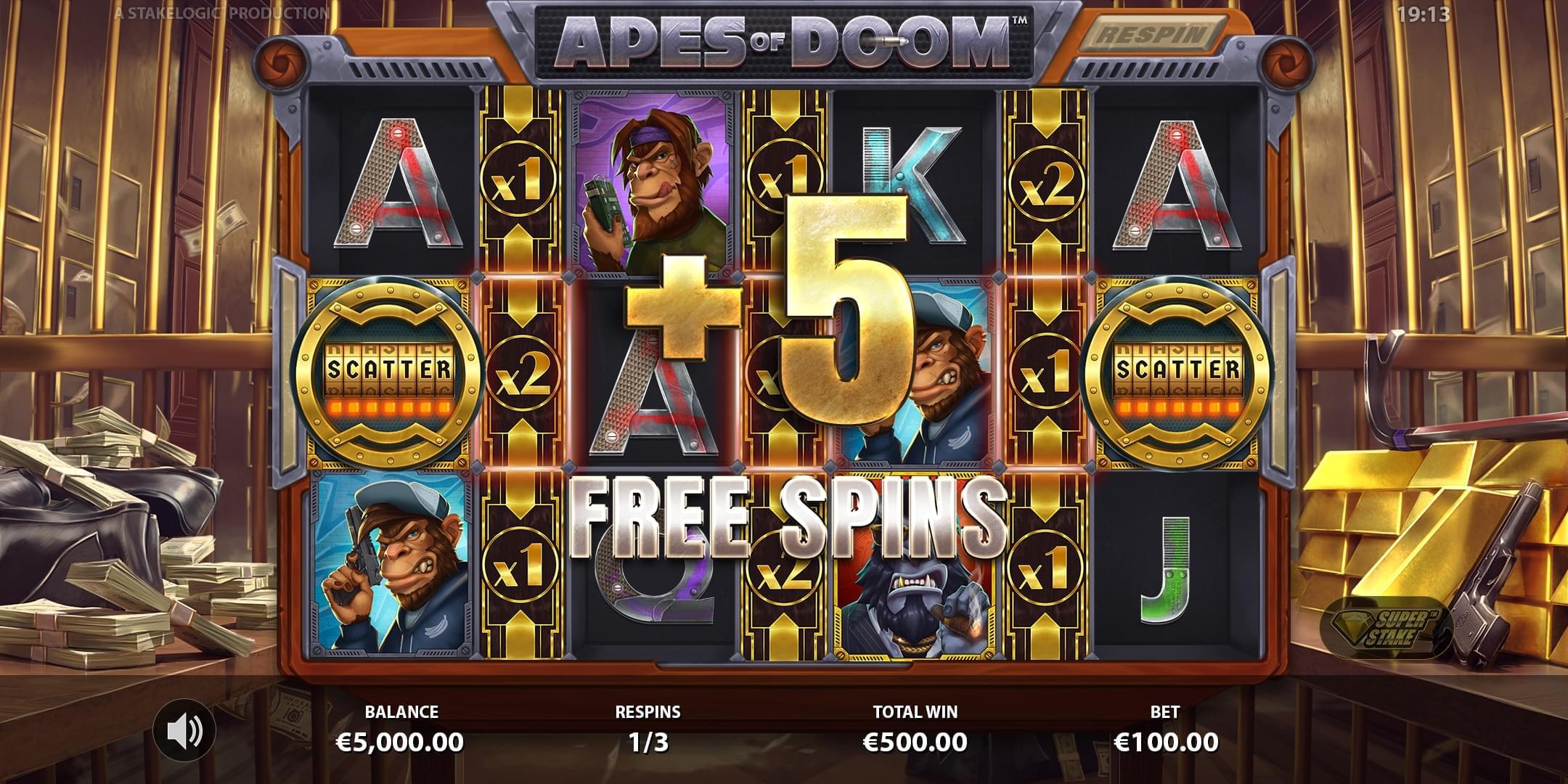 Free spins retrigger