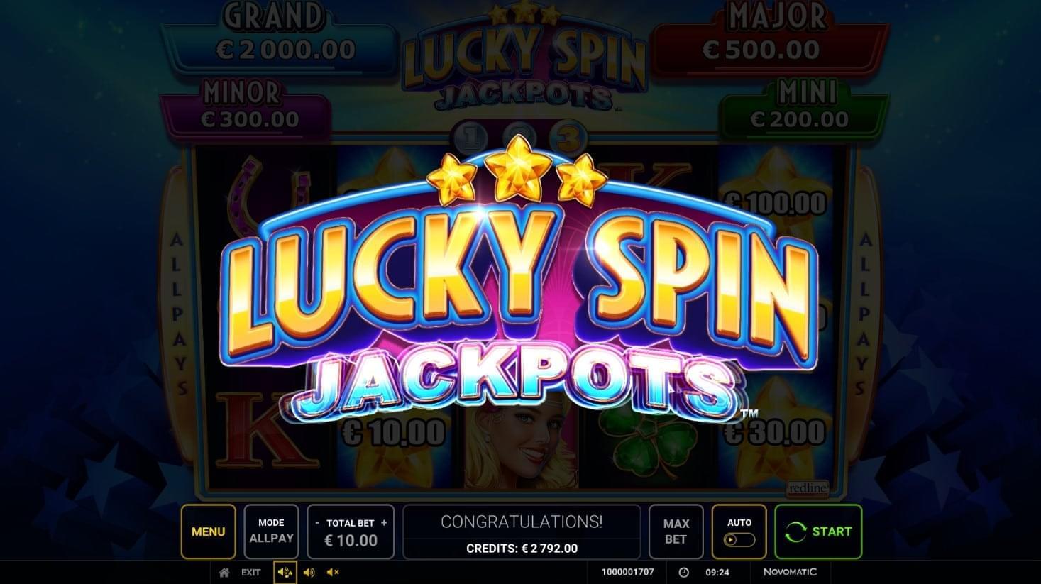 Lucky spin jackpots