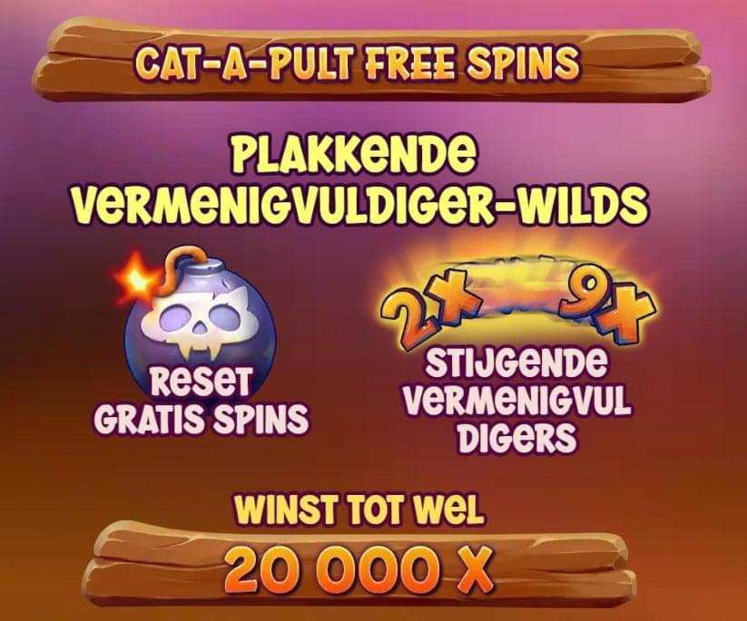 Cat-a-pult free spins activation