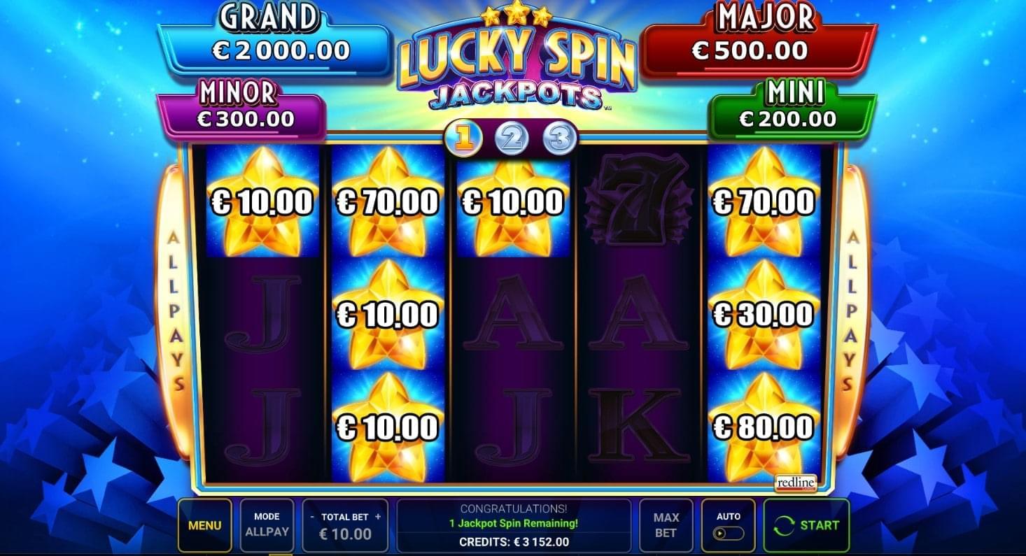 Lucky spin jackpots respin