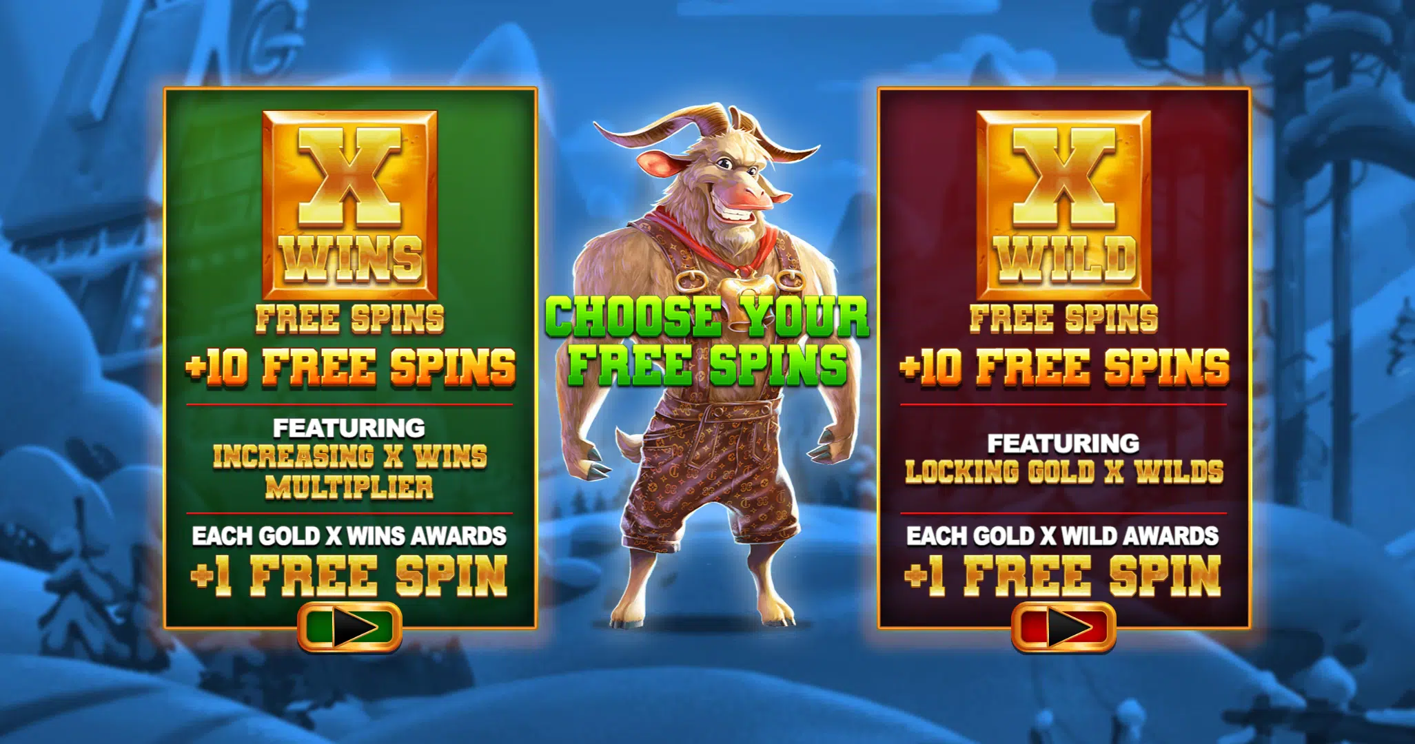 choose free spins the goat