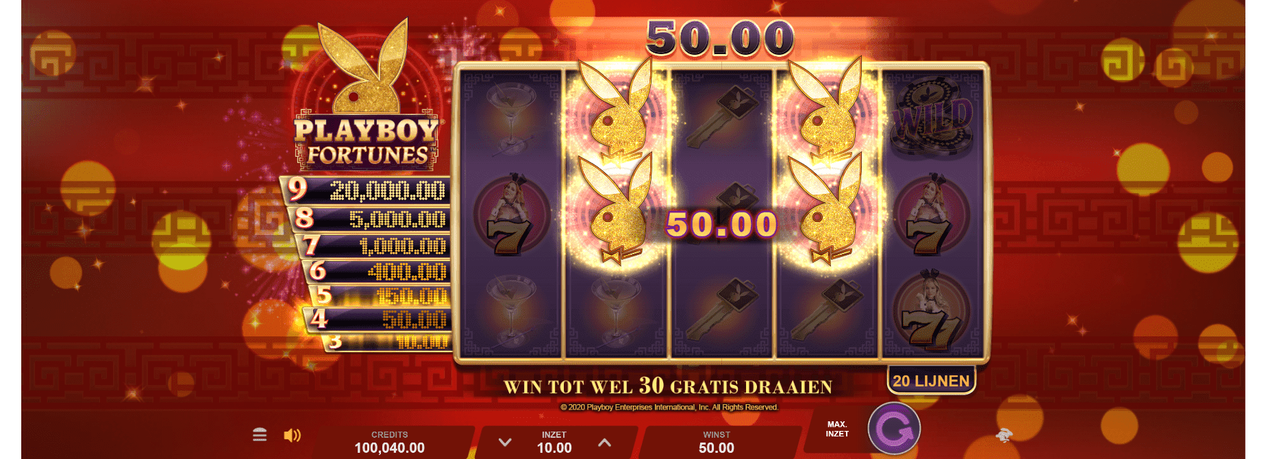 Playboy scatter 4x playboy fortunes