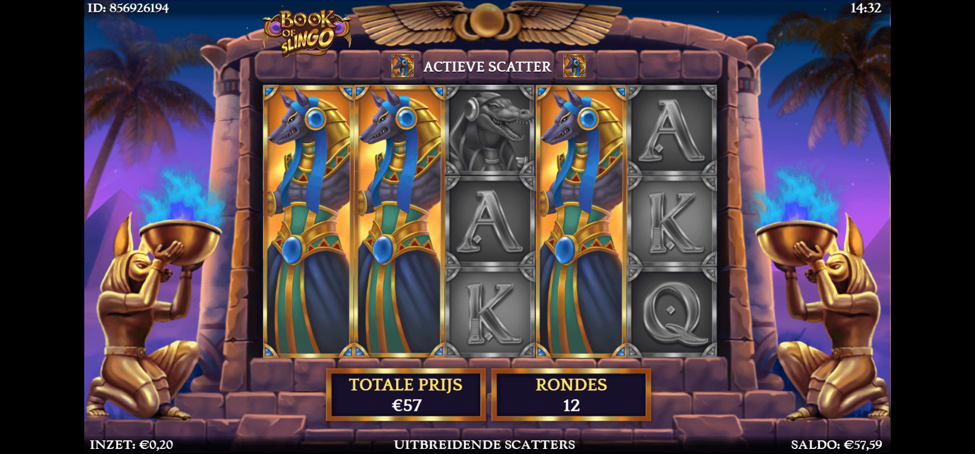 Exanderend symbool book of slingo