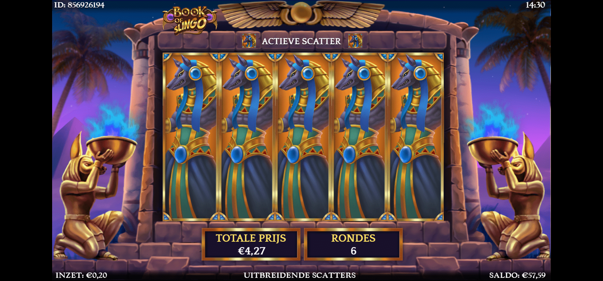 Volle bak expanderend symbool book of slingo