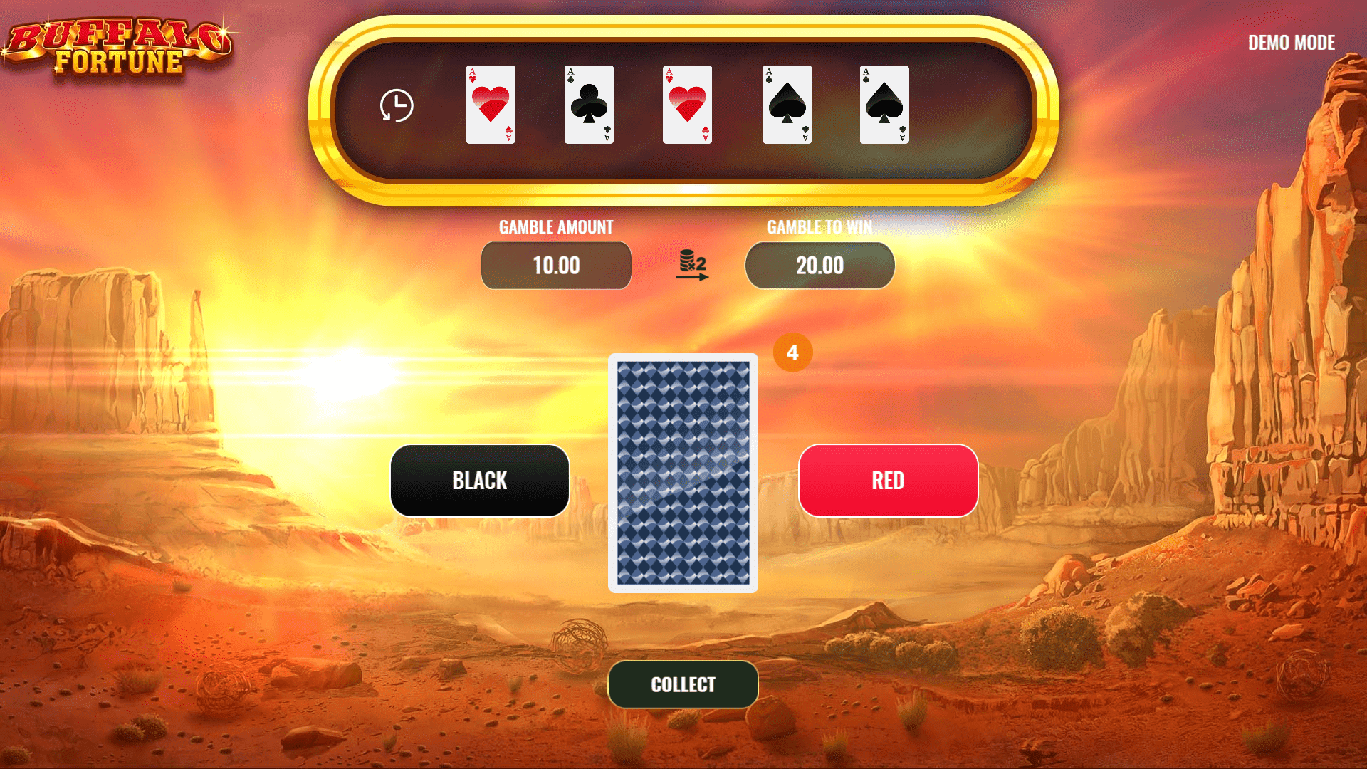 Gamble buffalo fortune blind card