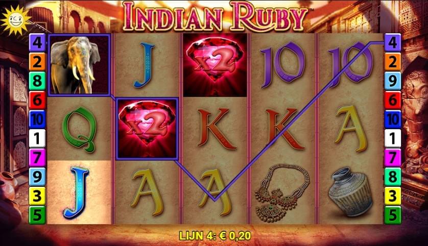Indian Ruby 3 Win met 2x wild indian ruby