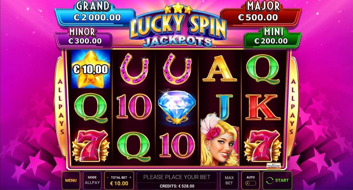 Lucky spin jackpots base game