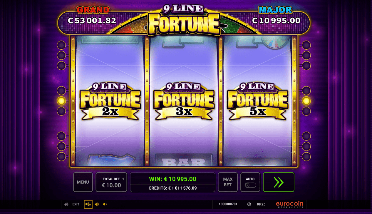 Major jackpot 9 line fortune