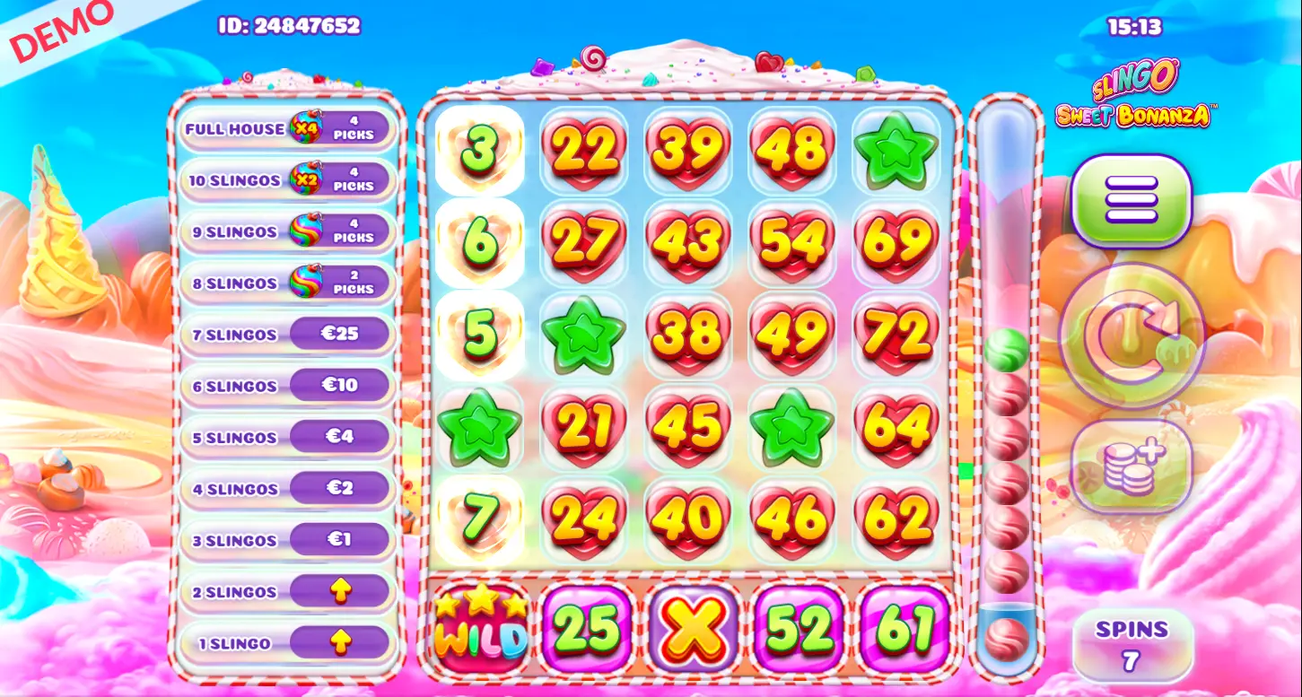 Slingo Sweet Bonanza 4 Selecteer een wild slingo sweet bonanza