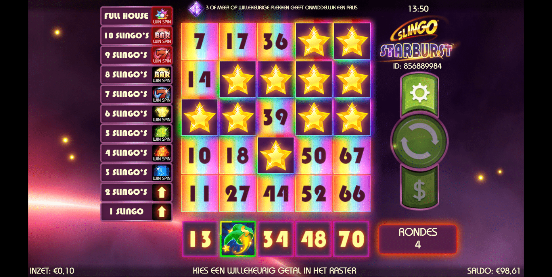 Slingo Starburst 5 Super wild