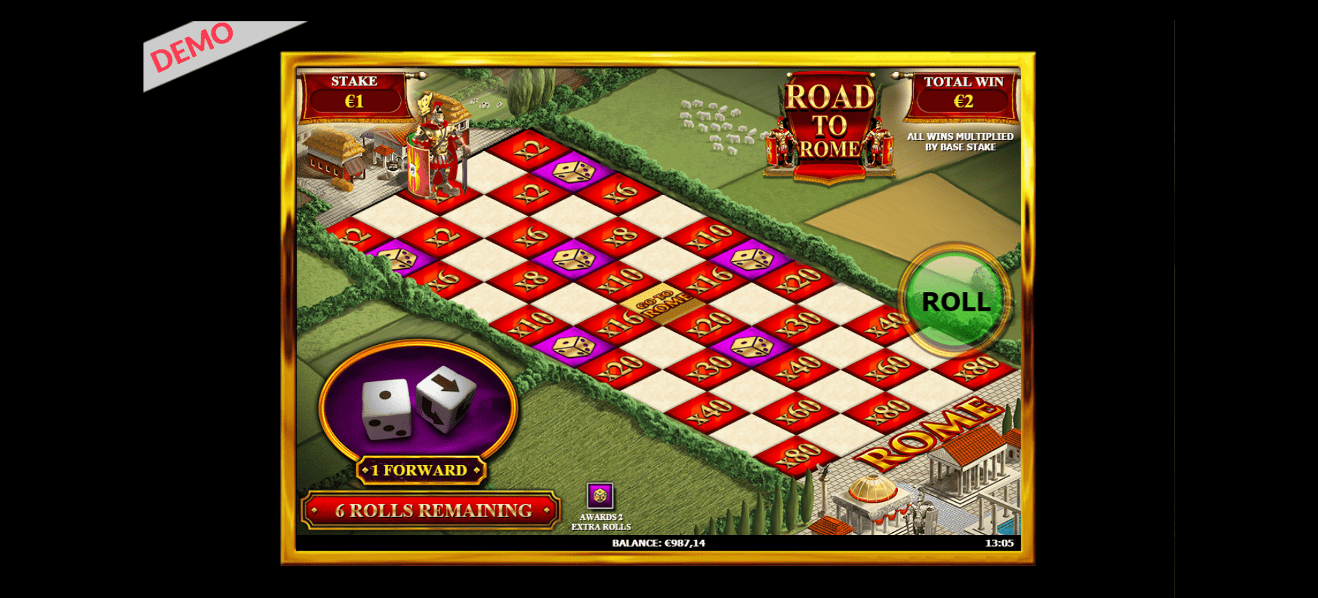 Road to rome slingo centurion