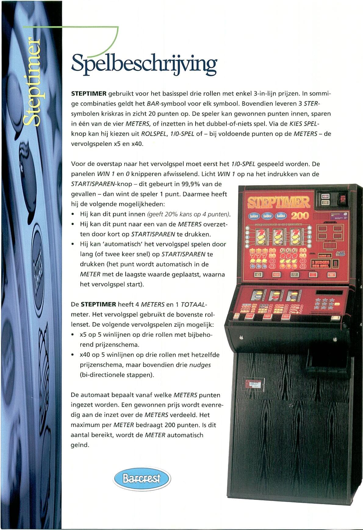 Originele folder barcrest steptimer