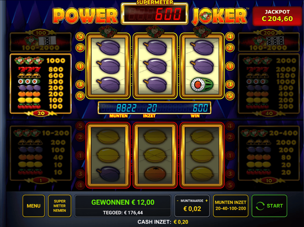 Power joker supermeter modus volle bak