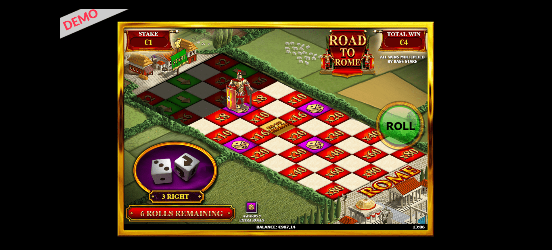 Road to rome bonus feature slingo centurion