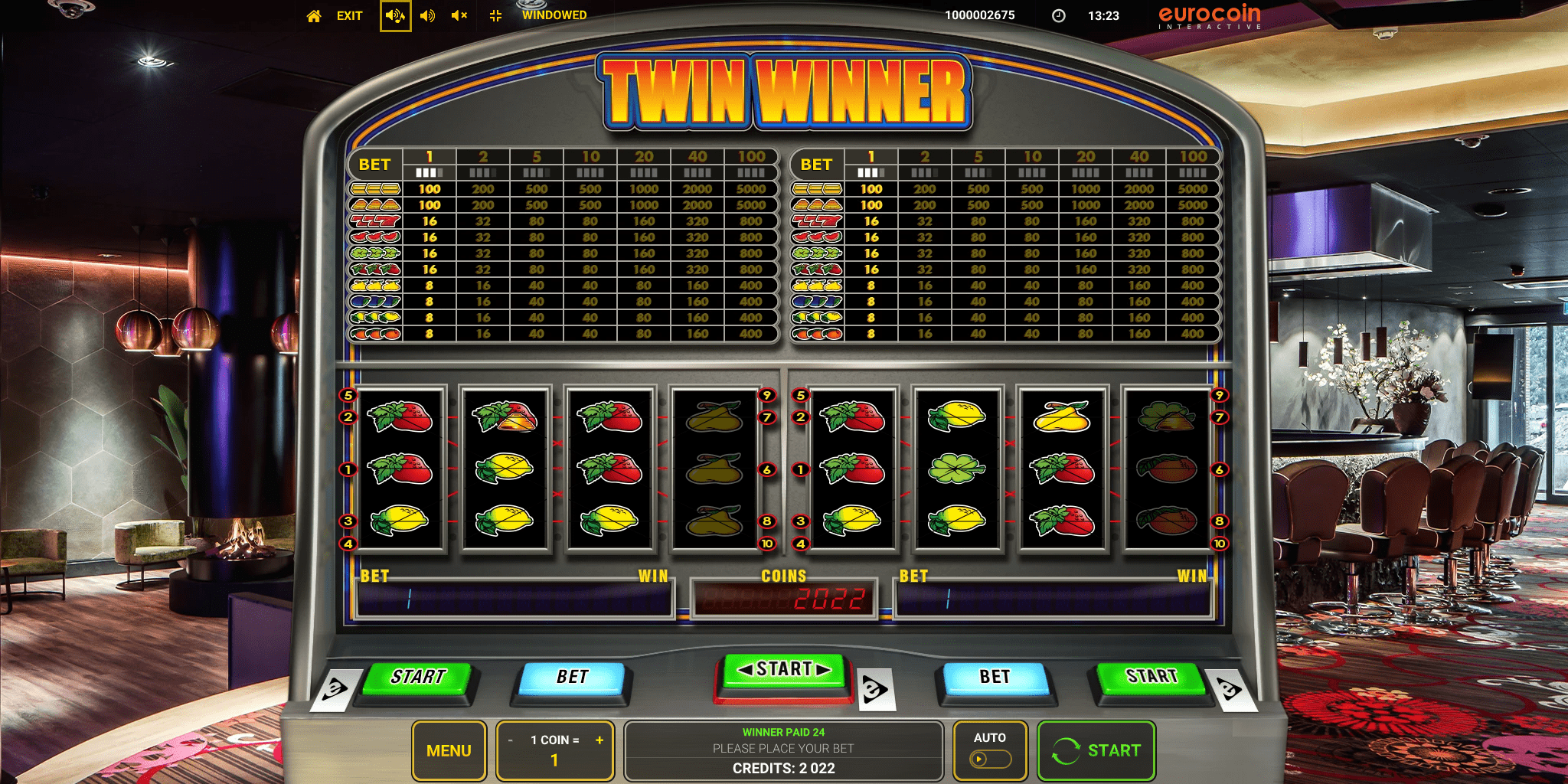 Twin winner base game