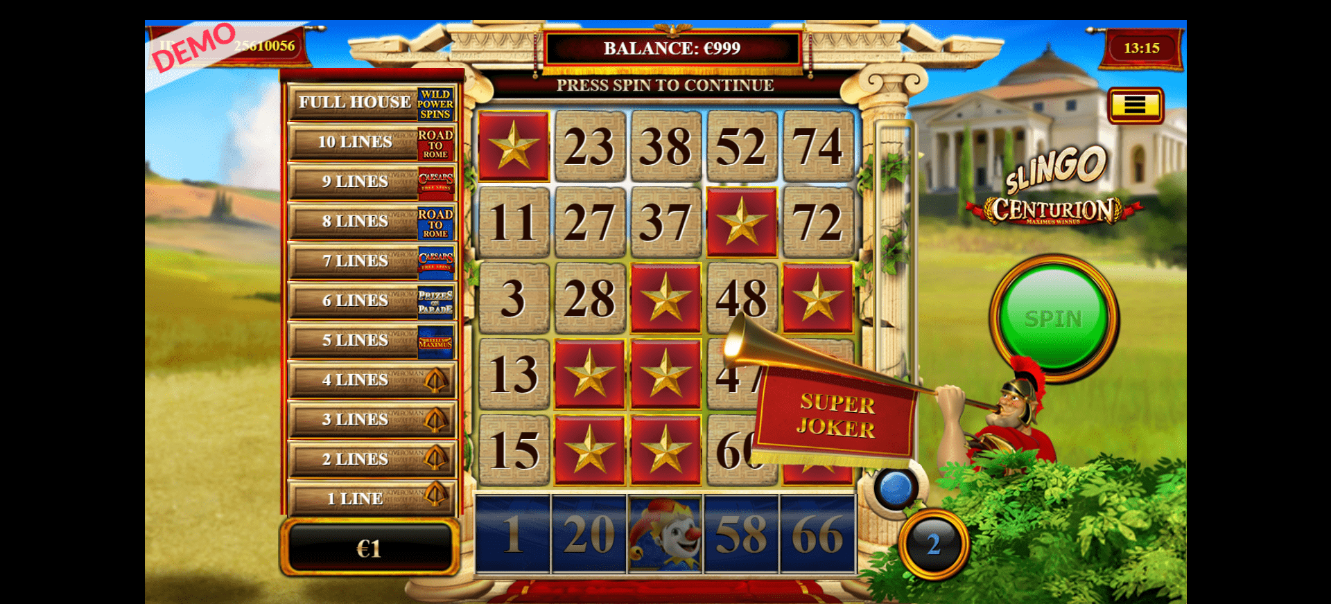 Super joker slingo centurion