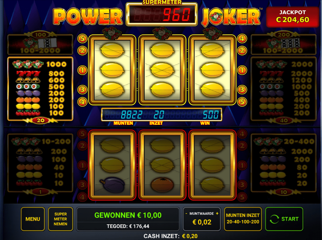 Volle bak lemons power joker