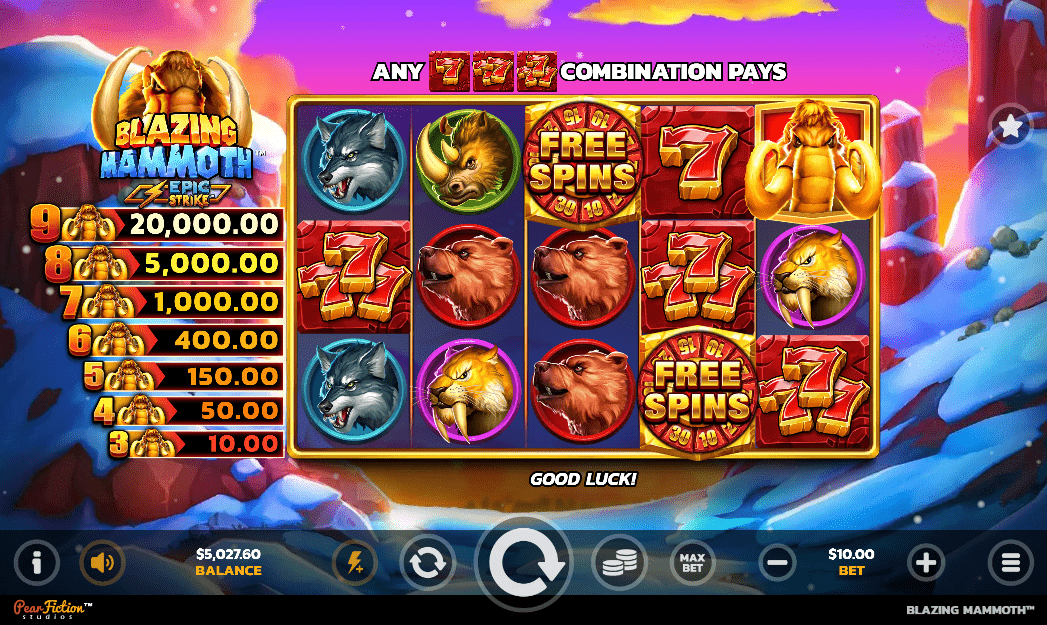 Blazing mammoth base game banner epic strike