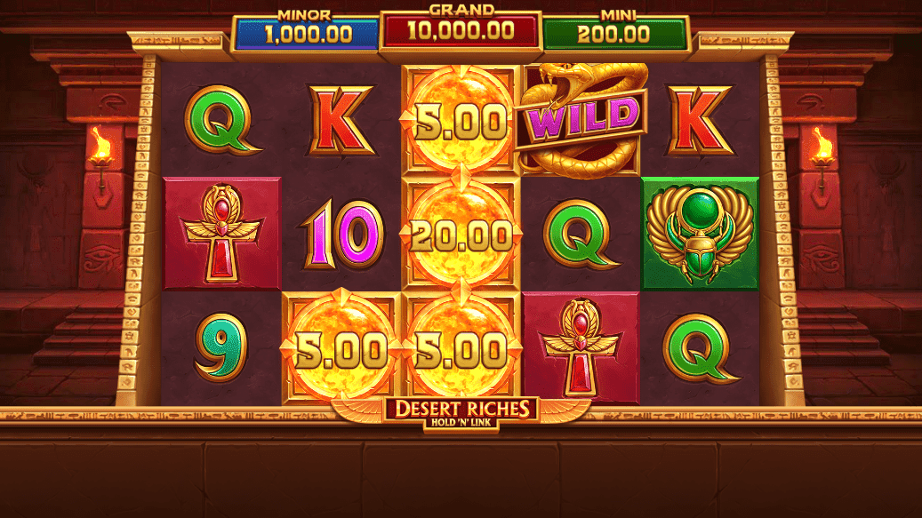 Desert riches hold'n link base game