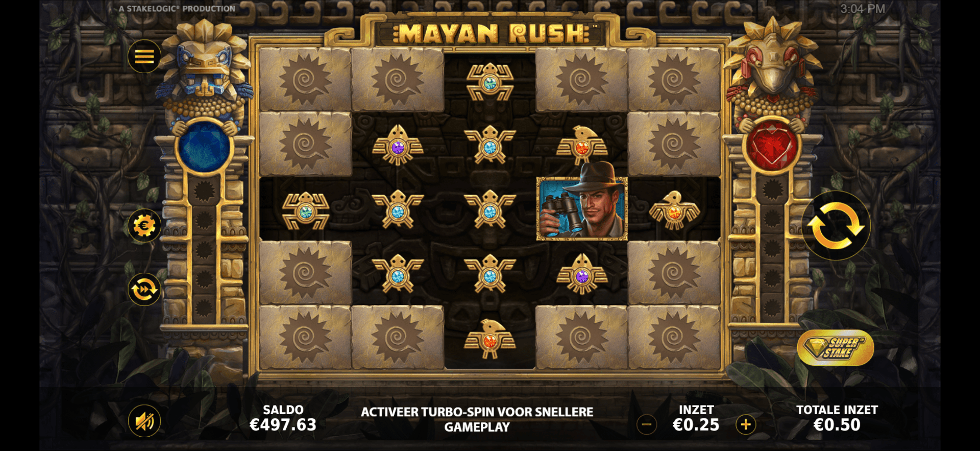 Mayan rush symbolen slecht herkenbaar