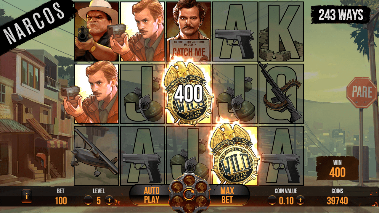 Narcos base game met wild win