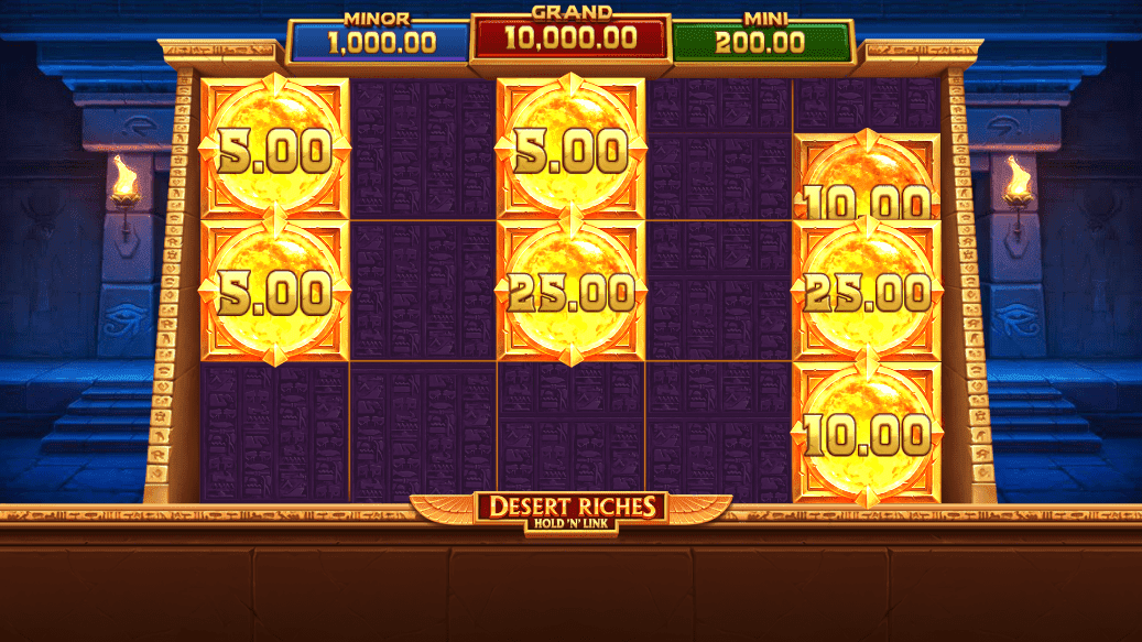 Hold 'n link feature desert riches