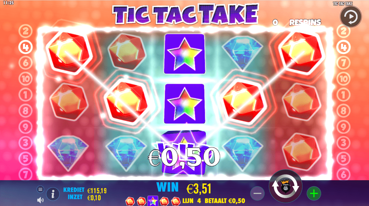 Tic tac take respin win