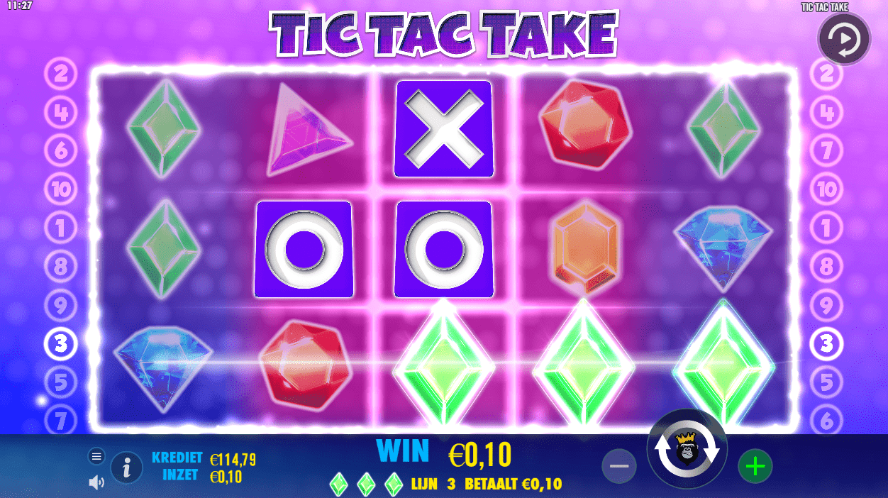 Winlijnen tic tac take