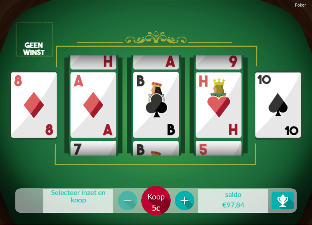 Basisspel tombola poker