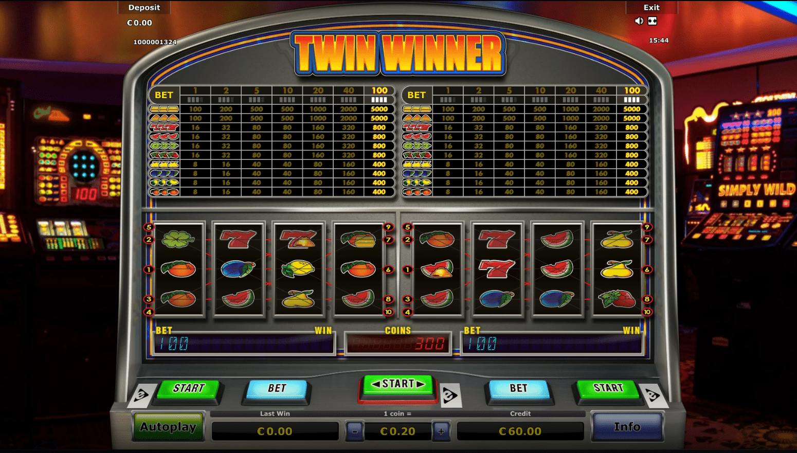 Twin winner base game