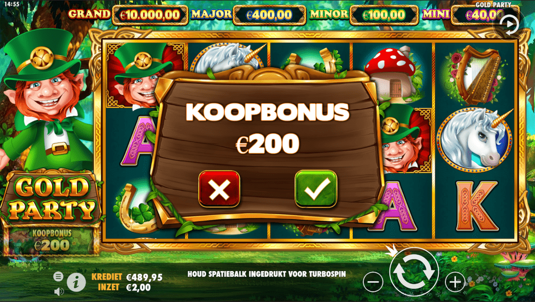 Bonus buy gold party