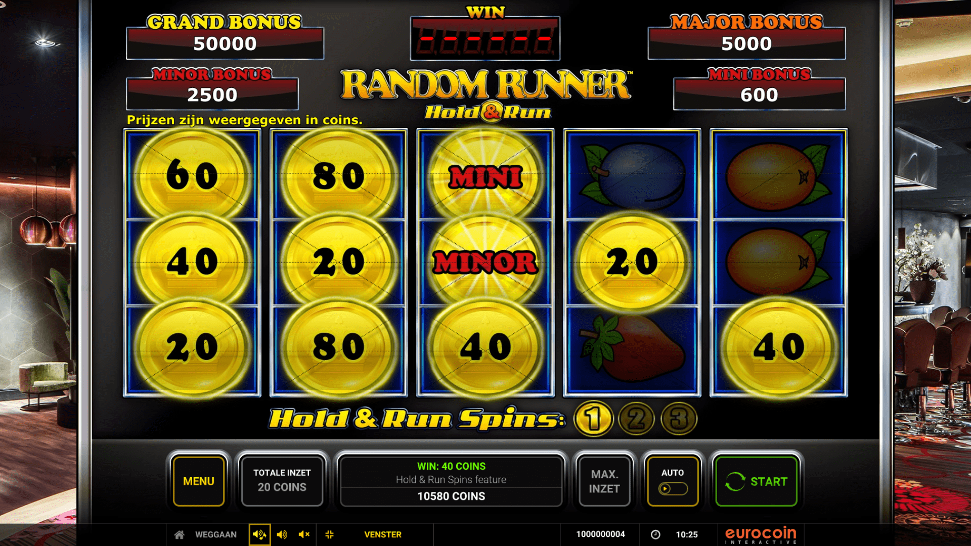 Random Runner Hold & Run | online casino spel van de week 40 Hold & run feature