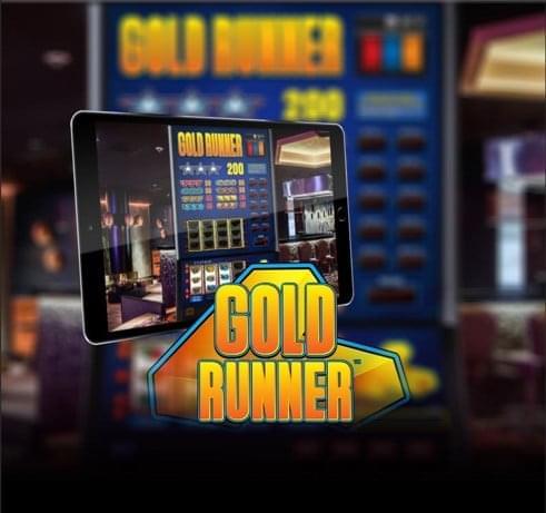 Gold runner logo square