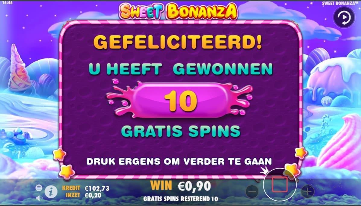 Sweet bonanza gratis spins activatie