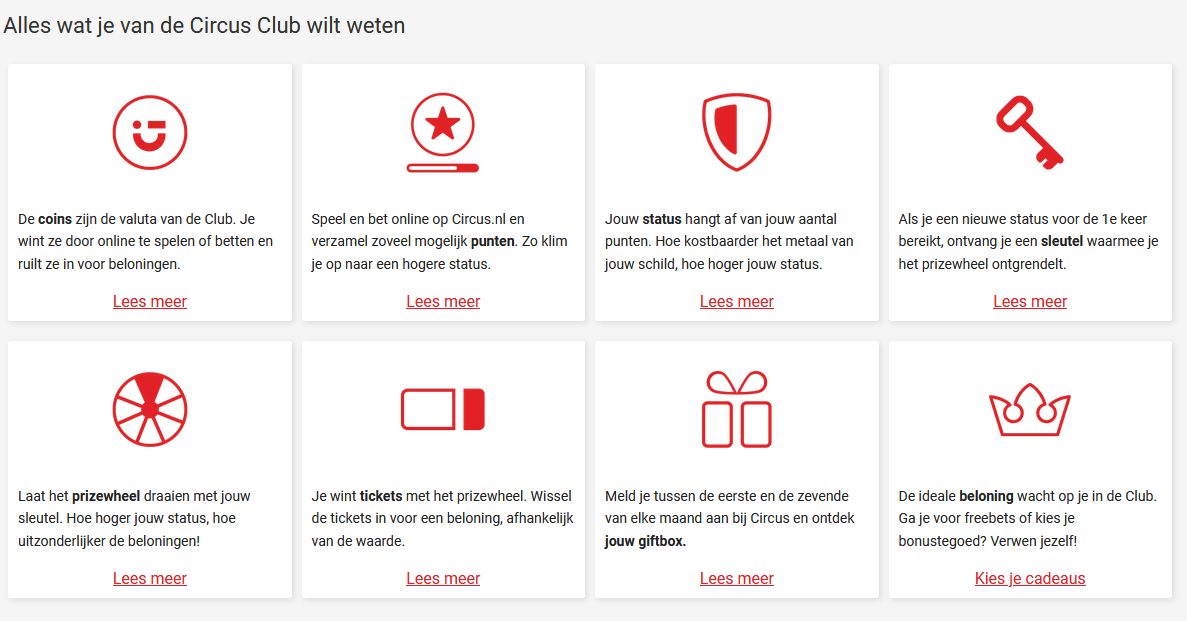 Circus club voordelen