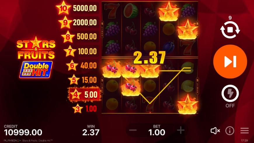 Stars and fruit bonus