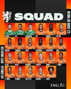 Nederlands elftal opstelling